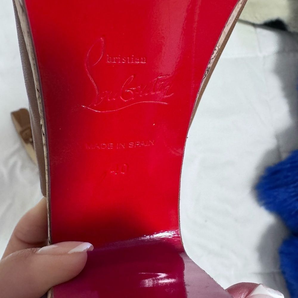 Christian Louboutin - Donna Anna 120 Napa Red Sole Sandals - Picture 7 of 9